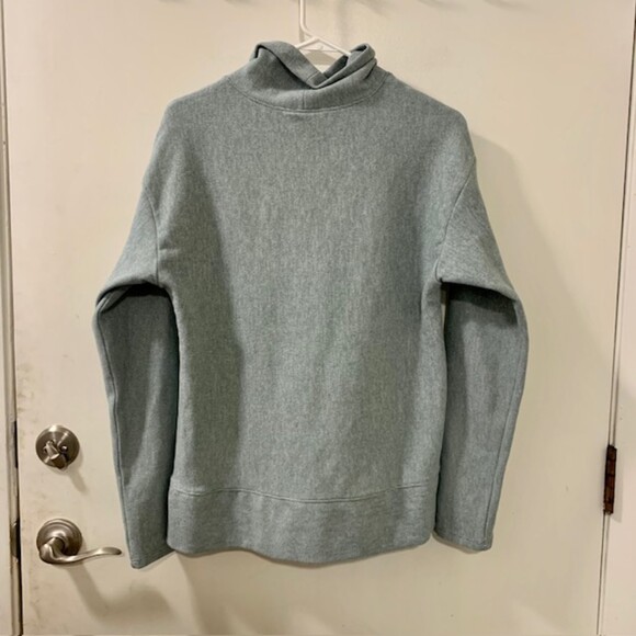 RBX Active Womens Light Blue Pin Striped Turtleneck Pullover Sweater Size Med - Picture 3 of 7